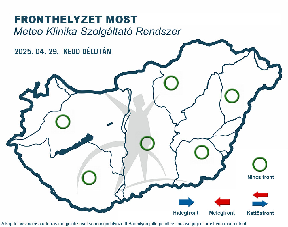 Frontjelentés térkép